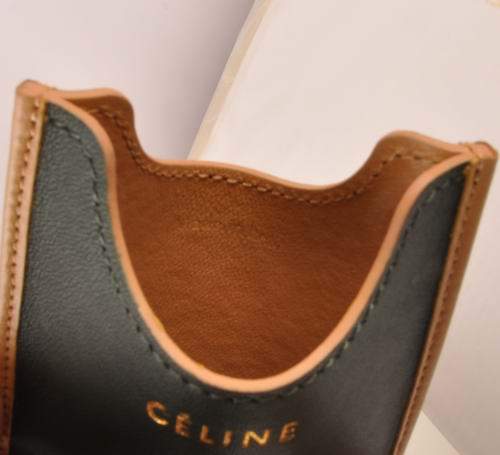Celine Iphone Case - Celine 309 Green Original Leather - Click Image to Close